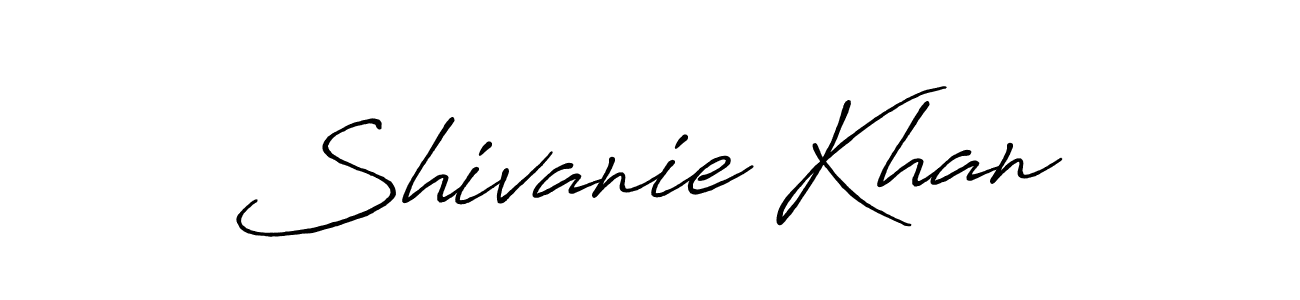 Create a beautiful signature design for name Shivanie Khan. With this signature (Antro_Vectra_Bolder) fonts, you can make a handwritten signature for free. Shivanie Khan signature style 7 images and pictures png