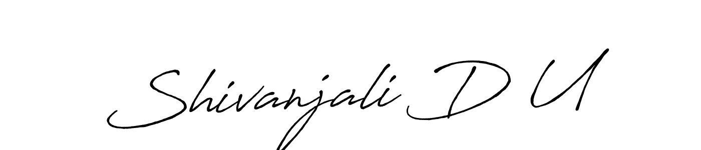 Use a signature maker to create a handwritten signature online. With this signature software, you can design (Antro_Vectra_Bolder) your own signature for name Shivanjali D U. Shivanjali D U signature style 7 images and pictures png