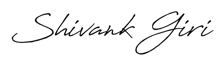 Also You can easily find your signature by using the search form. We will create Shivank Giri name handwritten signature images for you free of cost using Antro_Vectra_Bolder sign style. Shivank Giri signature style 7 images and pictures png
