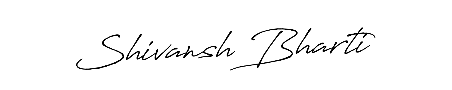 Create a beautiful signature design for name Shivansh Bharti. With this signature (Antro_Vectra_Bolder) fonts, you can make a handwritten signature for free. Shivansh Bharti signature style 7 images and pictures png