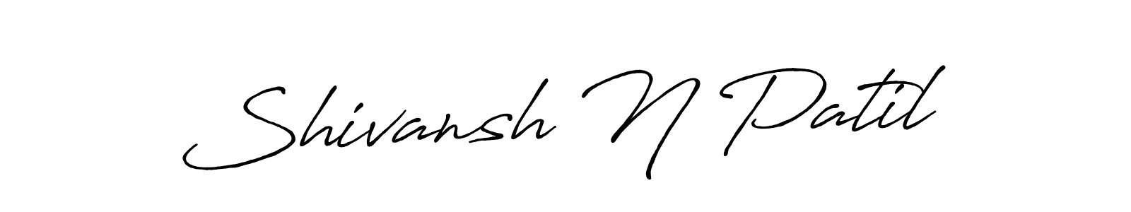 Use a signature maker to create a handwritten signature online. With this signature software, you can design (Antro_Vectra_Bolder) your own signature for name Shivansh N Patil. Shivansh N Patil signature style 7 images and pictures png