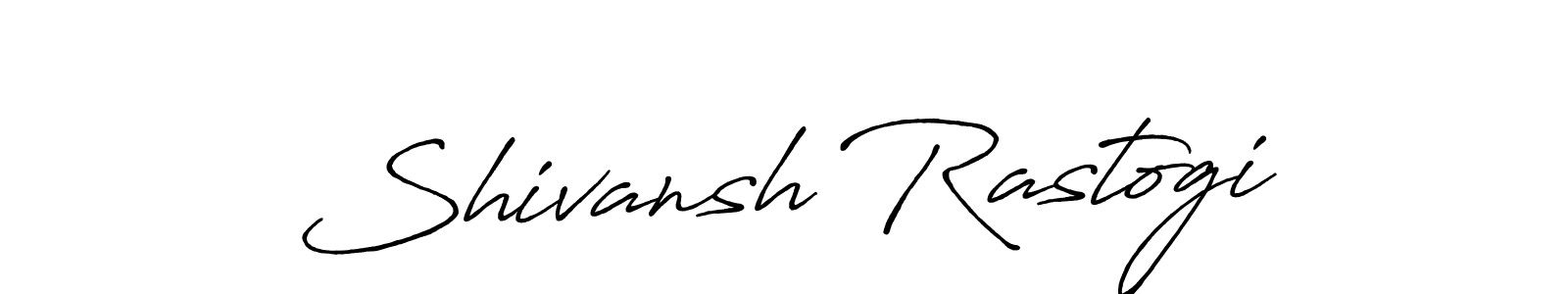 Create a beautiful signature design for name Shivansh Rastogi. With this signature (Antro_Vectra_Bolder) fonts, you can make a handwritten signature for free. Shivansh Rastogi signature style 7 images and pictures png