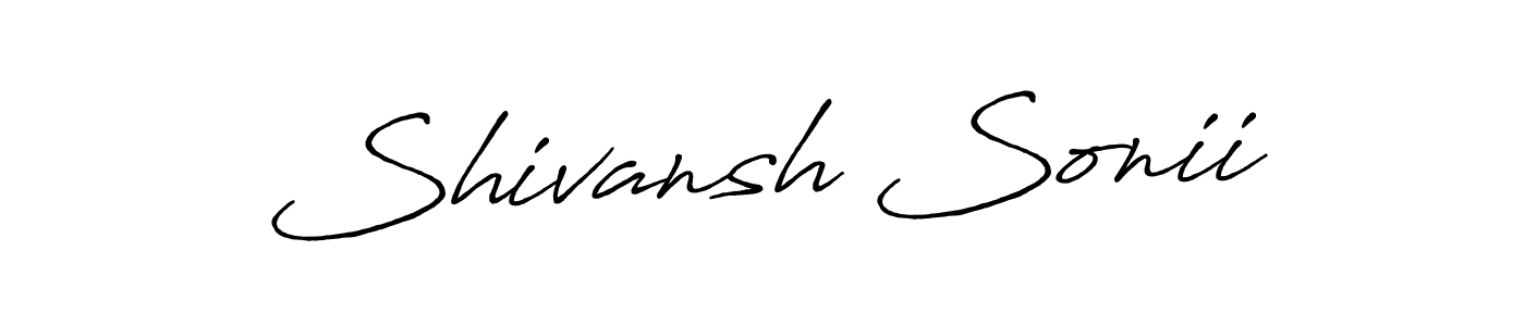 Antro_Vectra_Bolder is a professional signature style that is perfect for those who want to add a touch of class to their signature. It is also a great choice for those who want to make their signature more unique. Get Shivansh Sonii name to fancy signature for free. Shivansh Sonii signature style 7 images and pictures png