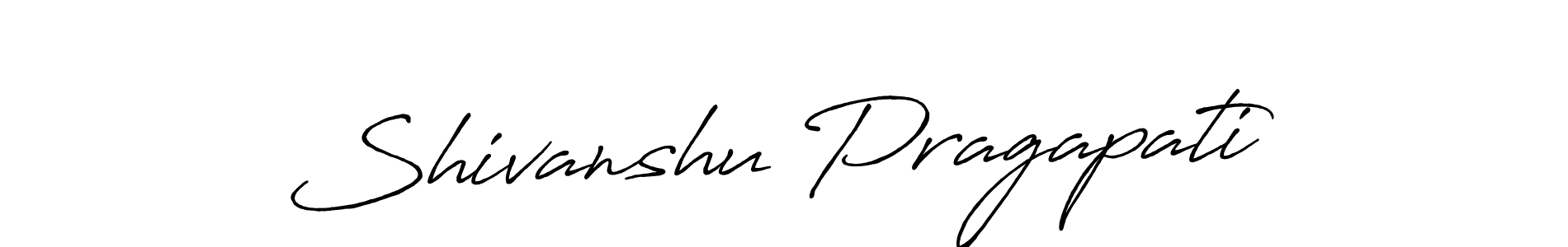 Create a beautiful signature design for name Shivanshu Pragapati. With this signature (Antro_Vectra_Bolder) fonts, you can make a handwritten signature for free. Shivanshu Pragapati signature style 7 images and pictures png