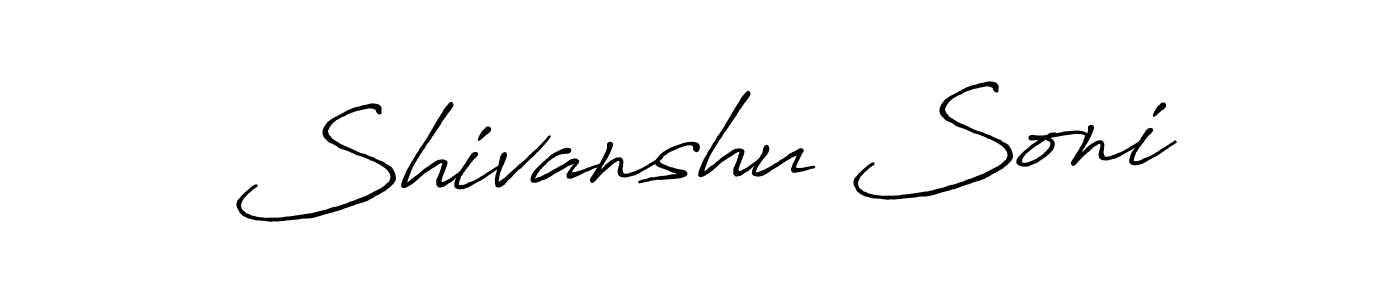 Also we have Shivanshu Soni name is the best signature style. Create professional handwritten signature collection using Antro_Vectra_Bolder autograph style. Shivanshu Soni signature style 7 images and pictures png