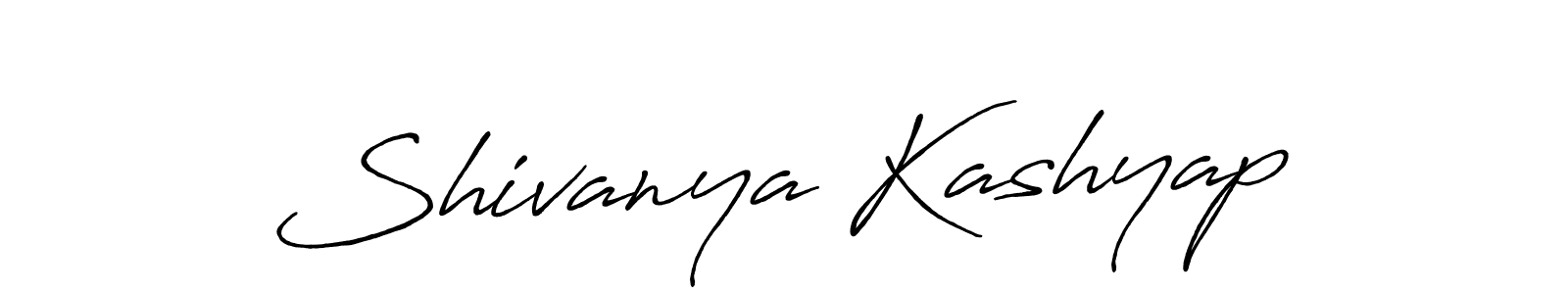 How to make Shivanya Kashyap name signature. Use Antro_Vectra_Bolder style for creating short signs online. This is the latest handwritten sign. Shivanya Kashyap signature style 7 images and pictures png
