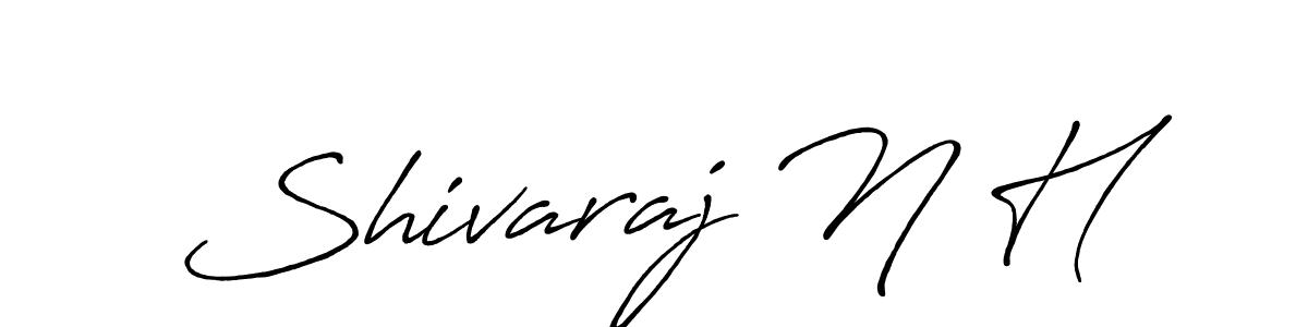 Make a beautiful signature design for name Shivaraj N H. With this signature (Antro_Vectra_Bolder) style, you can create a handwritten signature for free. Shivaraj N H signature style 7 images and pictures png