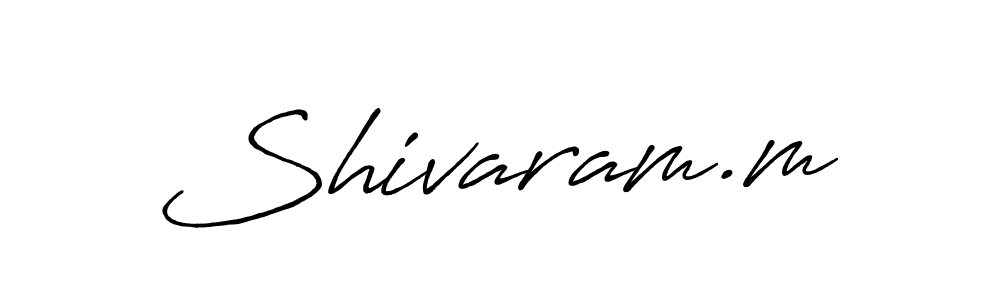 You should practise on your own different ways (Antro_Vectra_Bolder) to write your name (Shivaram.m) in signature. don't let someone else do it for you. Shivaram.m signature style 7 images and pictures png