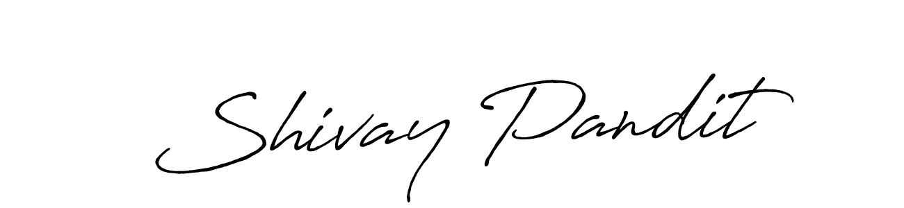 You should practise on your own different ways (Antro_Vectra_Bolder) to write your name (Shivay Pandit) in signature. don't let someone else do it for you. Shivay Pandit signature style 7 images and pictures png
