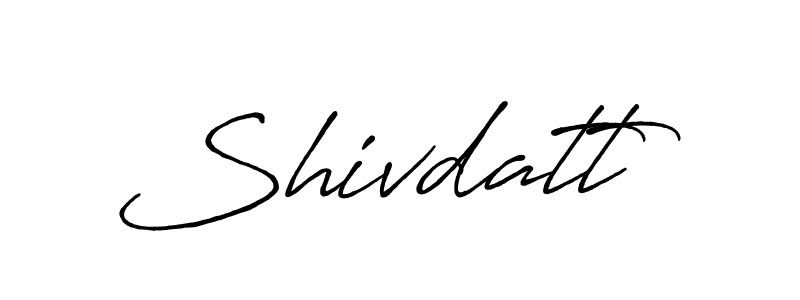 Create a beautiful signature design for name Shivdatt. With this signature (Antro_Vectra_Bolder) fonts, you can make a handwritten signature for free. Shivdatt signature style 7 images and pictures png