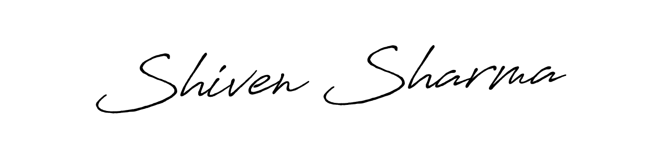 Similarly Antro_Vectra_Bolder is the best handwritten signature design. Signature creator online .You can use it as an online autograph creator for name Shiven Sharma. Shiven Sharma signature style 7 images and pictures png