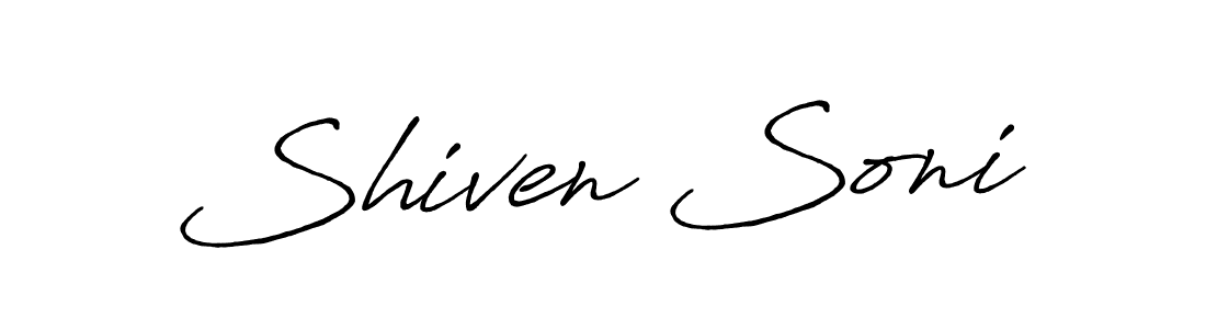 Shiven Soni stylish signature style. Best Handwritten Sign (Antro_Vectra_Bolder) for my name. Handwritten Signature Collection Ideas for my name Shiven Soni. Shiven Soni signature style 7 images and pictures png