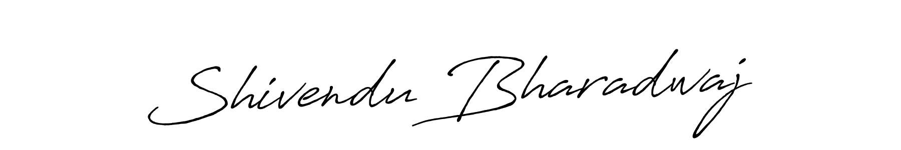 Make a beautiful signature design for name Shivendu Bharadwaj. With this signature (Antro_Vectra_Bolder) style, you can create a handwritten signature for free. Shivendu Bharadwaj signature style 7 images and pictures png