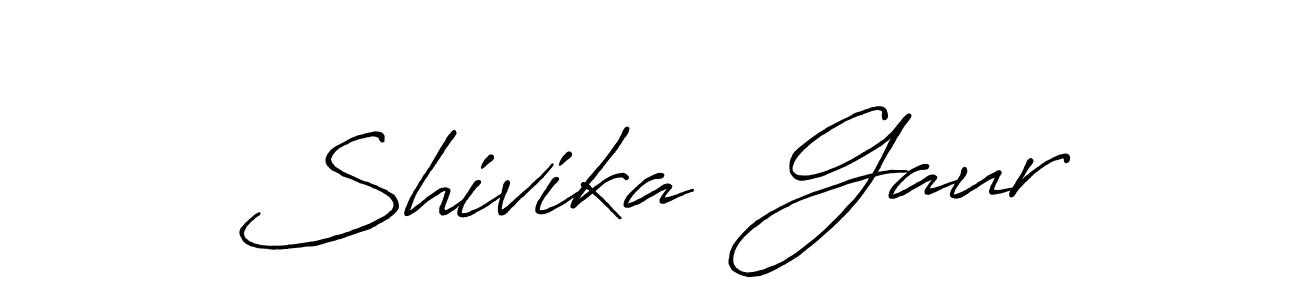 Make a beautiful signature design for name Shivika  Gaur. With this signature (Antro_Vectra_Bolder) style, you can create a handwritten signature for free. Shivika  Gaur signature style 7 images and pictures png