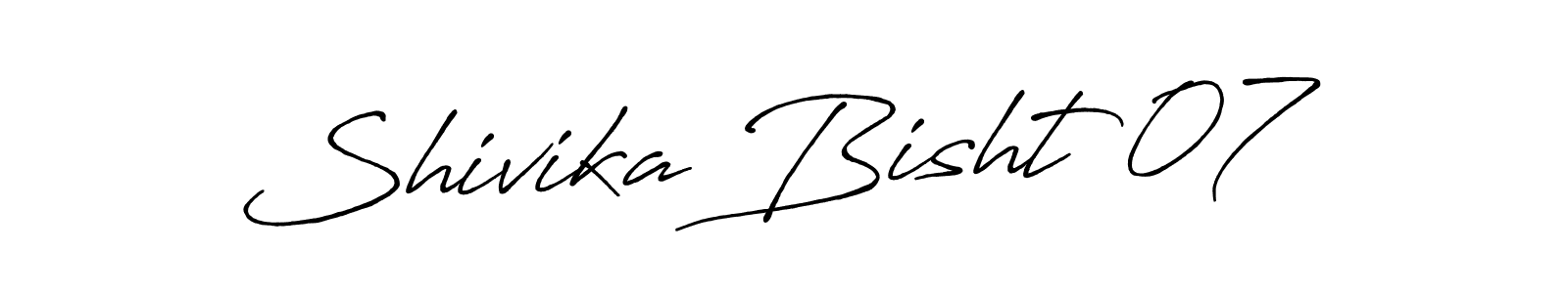 Make a beautiful signature design for name Shivika Bisht 07. With this signature (Antro_Vectra_Bolder) style, you can create a handwritten signature for free. Shivika Bisht 07 signature style 7 images and pictures png