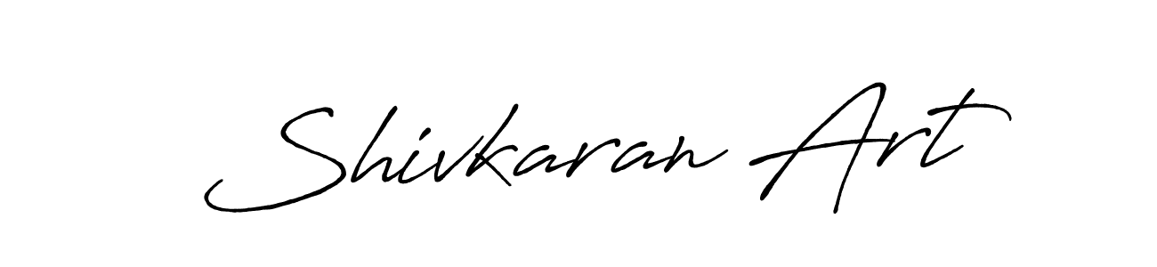 How to make Shivkaran Art name signature. Use Antro_Vectra_Bolder style for creating short signs online. This is the latest handwritten sign. Shivkaran Art signature style 7 images and pictures png