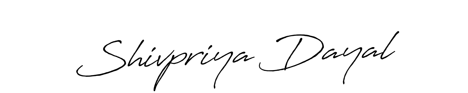 Shivpriya Dayal stylish signature style. Best Handwritten Sign (Antro_Vectra_Bolder) for my name. Handwritten Signature Collection Ideas for my name Shivpriya Dayal. Shivpriya Dayal signature style 7 images and pictures png