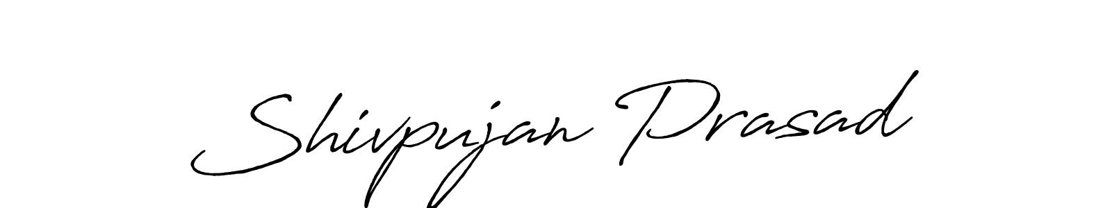 The best way (Antro_Vectra_Bolder) to make a short signature is to pick only two or three words in your name. The name Shivpujan Prasad include a total of six letters. For converting this name. Shivpujan Prasad signature style 7 images and pictures png