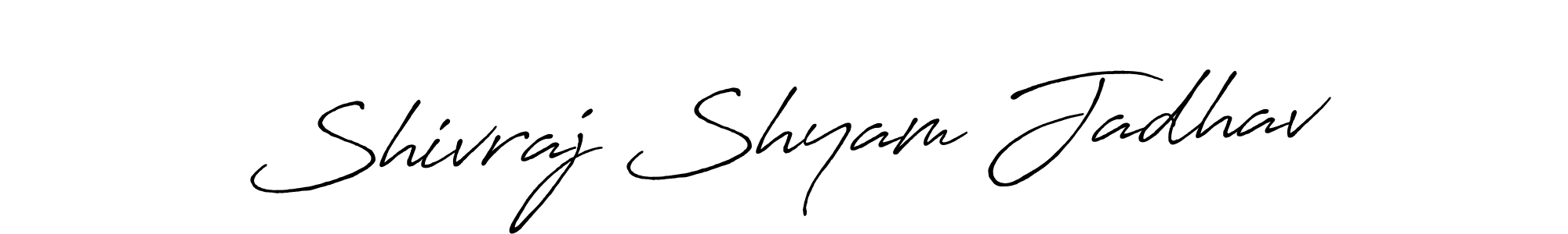 How to make Shivraj Shyam Jadhav name signature. Use Antro_Vectra_Bolder style for creating short signs online. This is the latest handwritten sign. Shivraj Shyam Jadhav signature style 7 images and pictures png