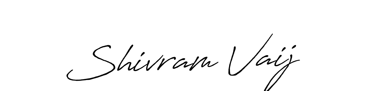 Make a beautiful signature design for name Shivram Vaij. With this signature (Antro_Vectra_Bolder) style, you can create a handwritten signature for free. Shivram Vaij signature style 7 images and pictures png