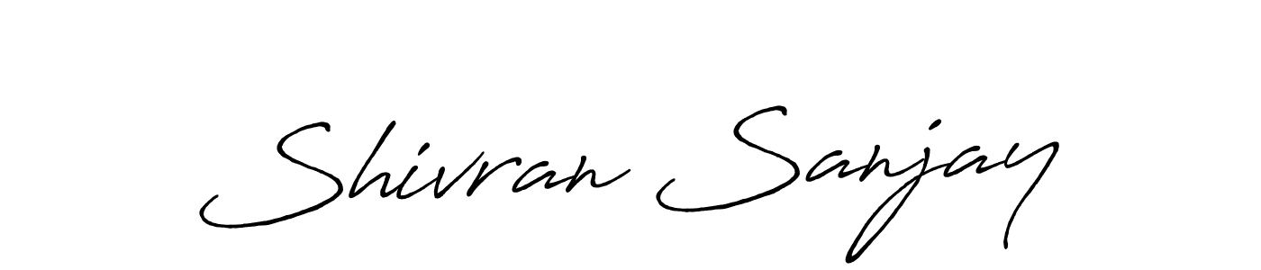 Antro_Vectra_Bolder is a professional signature style that is perfect for those who want to add a touch of class to their signature. It is also a great choice for those who want to make their signature more unique. Get Shivran Sanjay name to fancy signature for free. Shivran Sanjay signature style 7 images and pictures png