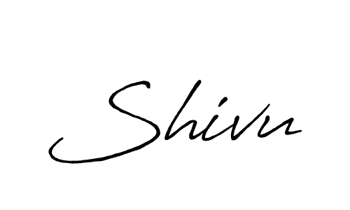 You should practise on your own different ways (Antro_Vectra_Bolder) to write your name (Shivu) in signature. don't let someone else do it for you. Shivu signature style 7 images and pictures png