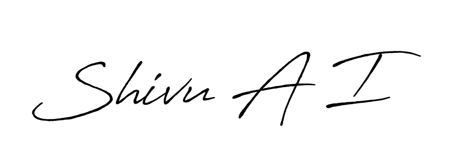 Design your own signature with our free online signature maker. With this signature software, you can create a handwritten (Antro_Vectra_Bolder) signature for name Shivu A I. Shivu A I signature style 7 images and pictures png