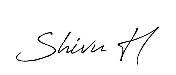 Create a beautiful signature design for name Shivu H. With this signature (Antro_Vectra_Bolder) fonts, you can make a handwritten signature for free. Shivu H signature style 7 images and pictures png