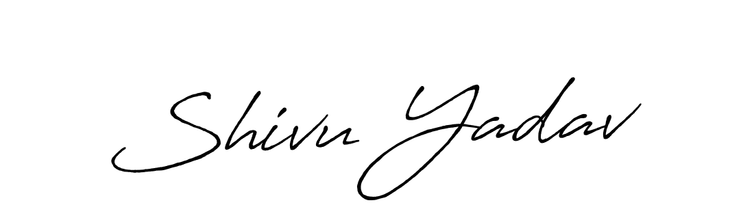 Also we have Shivu Yadav name is the best signature style. Create professional handwritten signature collection using Antro_Vectra_Bolder autograph style. Shivu Yadav signature style 7 images and pictures png