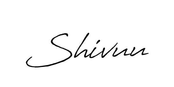 Design your own signature with our free online signature maker. With this signature software, you can create a handwritten (Antro_Vectra_Bolder) signature for name Shivuu. Shivuu signature style 7 images and pictures png