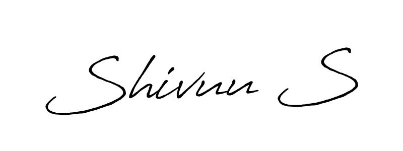 It looks lik you need a new signature style for name Shivuu S. Design unique handwritten (Antro_Vectra_Bolder) signature with our free signature maker in just a few clicks. Shivuu S signature style 7 images and pictures png