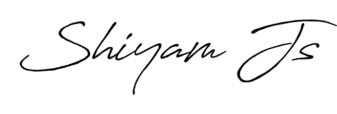 Use a signature maker to create a handwritten signature online. With this signature software, you can design (Antro_Vectra_Bolder) your own signature for name Shiyam Js. Shiyam Js signature style 7 images and pictures png