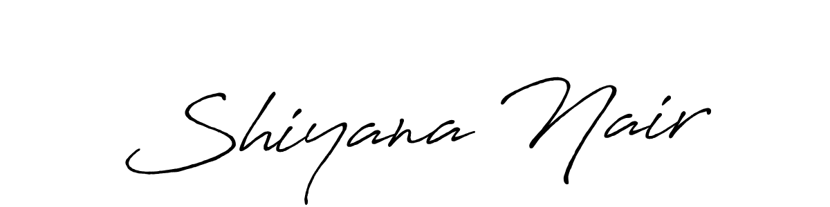 if you are searching for the best signature style for your name Shiyana Nair. so please give up your signature search. here we have designed multiple signature styles  using Antro_Vectra_Bolder. Shiyana Nair signature style 7 images and pictures png