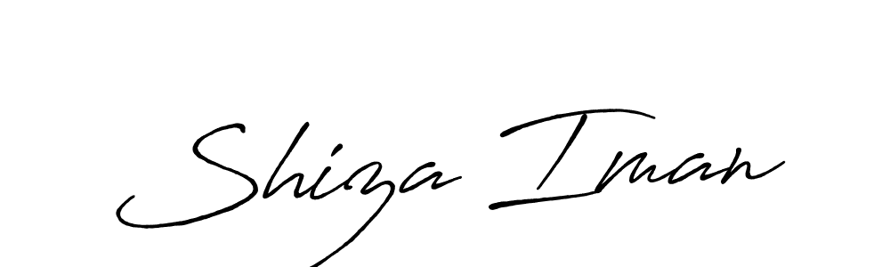 Create a beautiful signature design for name Shiza Iman. With this signature (Antro_Vectra_Bolder) fonts, you can make a handwritten signature for free. Shiza Iman signature style 7 images and pictures png
