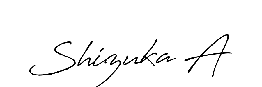 Use a signature maker to create a handwritten signature online. With this signature software, you can design (Antro_Vectra_Bolder) your own signature for name Shizuka A. Shizuka A signature style 7 images and pictures png