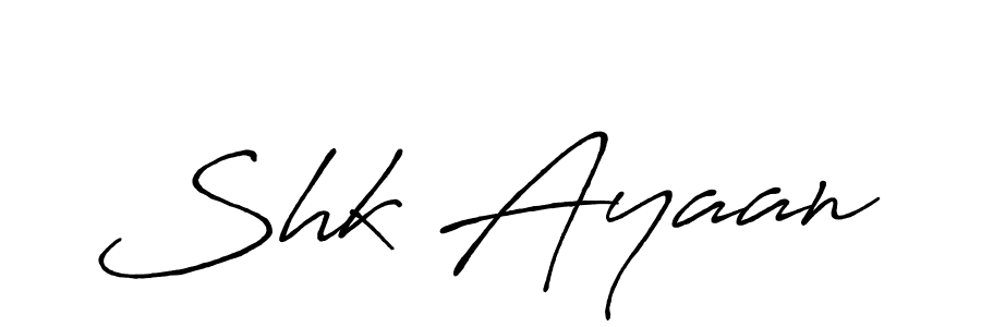 Also we have Shk Ayaan name is the best signature style. Create professional handwritten signature collection using Antro_Vectra_Bolder autograph style. Shk Ayaan signature style 7 images and pictures png
