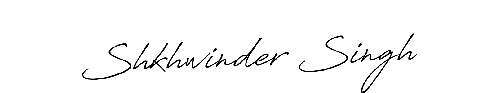 Design your own signature with our free online signature maker. With this signature software, you can create a handwritten (Antro_Vectra_Bolder) signature for name Shkhwinder Singh. Shkhwinder Singh signature style 7 images and pictures png