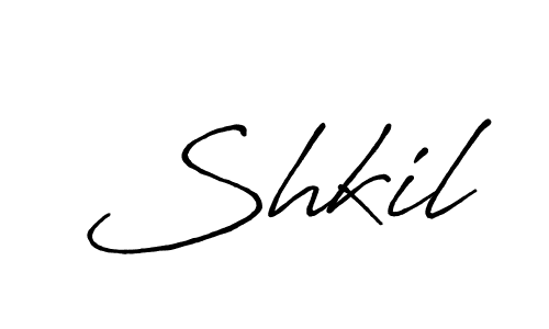 Shkil stylish signature style. Best Handwritten Sign (Antro_Vectra_Bolder) for my name. Handwritten Signature Collection Ideas for my name Shkil. Shkil signature style 7 images and pictures png