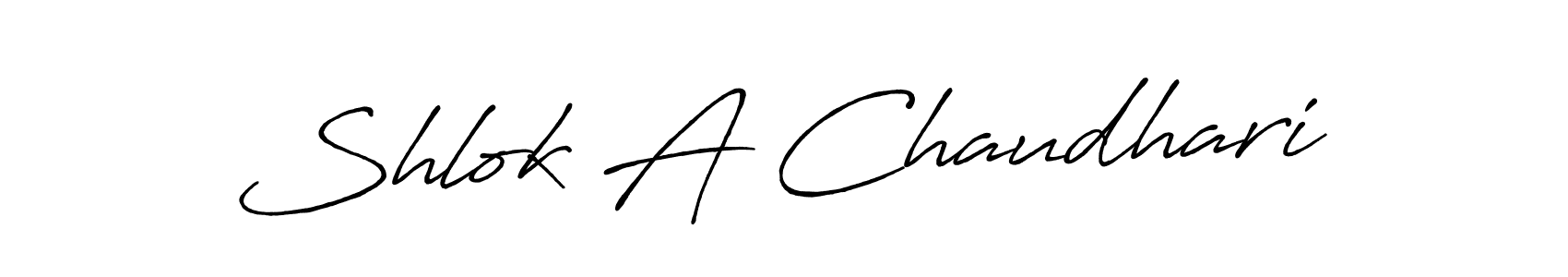 Also You can easily find your signature by using the search form. We will create Shlok A Chaudhari name handwritten signature images for you free of cost using Antro_Vectra_Bolder sign style. Shlok A Chaudhari signature style 7 images and pictures png