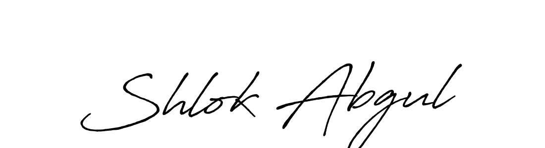 How to make Shlok Abgul signature? Antro_Vectra_Bolder is a professional autograph style. Create handwritten signature for Shlok Abgul name. Shlok Abgul signature style 7 images and pictures png