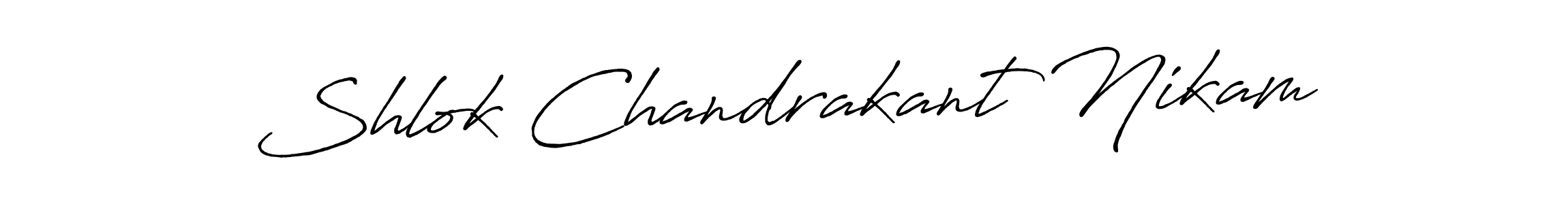 Make a beautiful signature design for name Shlok Chandrakant Nikam. Use this online signature maker to create a handwritten signature for free. Shlok Chandrakant Nikam signature style 7 images and pictures png