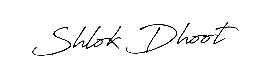 Also You can easily find your signature by using the search form. We will create Shlok Dhoot name handwritten signature images for you free of cost using Antro_Vectra_Bolder sign style. Shlok Dhoot signature style 7 images and pictures png