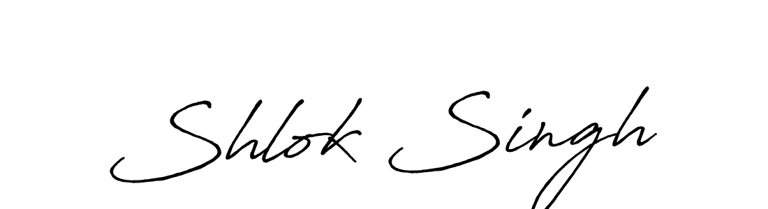 Design your own signature with our free online signature maker. With this signature software, you can create a handwritten (Antro_Vectra_Bolder) signature for name Shlok Singh. Shlok Singh signature style 7 images and pictures png