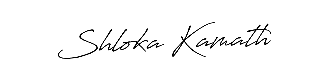 Shloka Kamath stylish signature style. Best Handwritten Sign (Antro_Vectra_Bolder) for my name. Handwritten Signature Collection Ideas for my name Shloka Kamath. Shloka Kamath signature style 7 images and pictures png