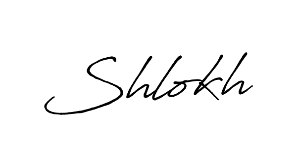 Use a signature maker to create a handwritten signature online. With this signature software, you can design (Antro_Vectra_Bolder) your own signature for name Shlokh. Shlokh signature style 7 images and pictures png