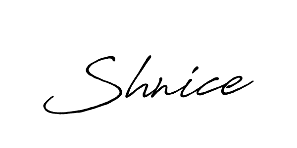 You should practise on your own different ways (Antro_Vectra_Bolder) to write your name (Shnice) in signature. don't let someone else do it for you. Shnice signature style 7 images and pictures png