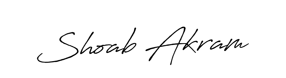 Create a beautiful signature design for name Shoab Akram. With this signature (Antro_Vectra_Bolder) fonts, you can make a handwritten signature for free. Shoab Akram signature style 7 images and pictures png