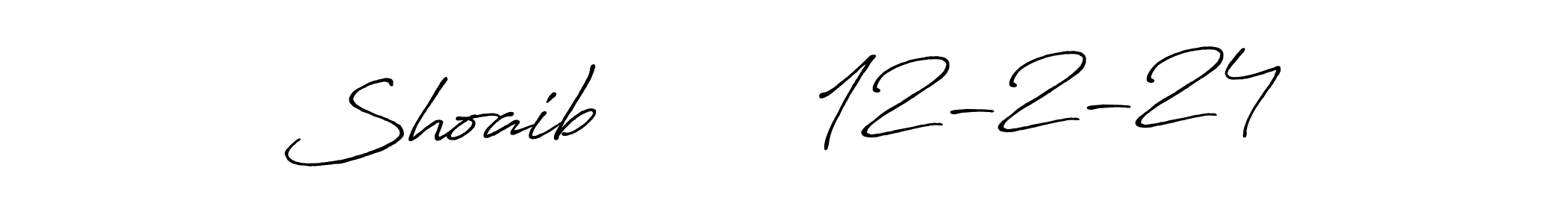 Create a beautiful signature design for name Shoaib        12-2-24. With this signature (Antro_Vectra_Bolder) fonts, you can make a handwritten signature for free. Shoaib        12-2-24 signature style 7 images and pictures png