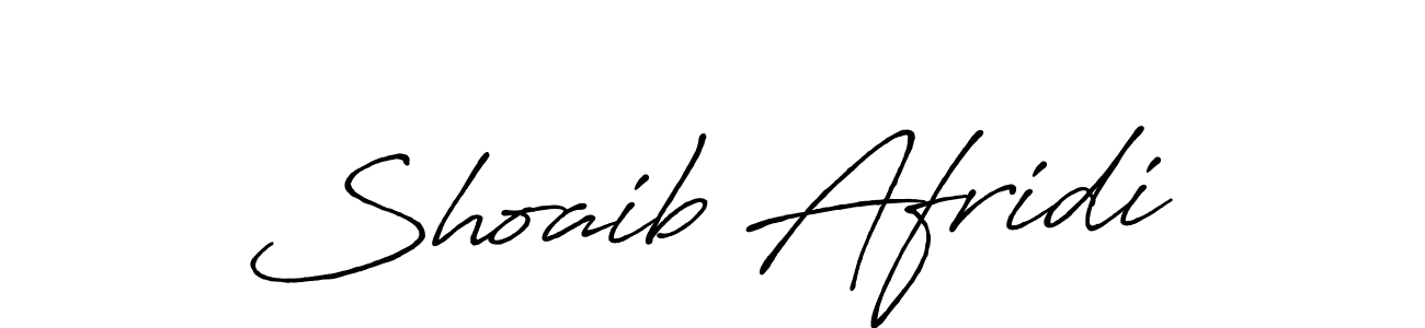 Use a signature maker to create a handwritten signature online. With this signature software, you can design (Antro_Vectra_Bolder) your own signature for name Shoaib Afridi. Shoaib Afridi signature style 7 images and pictures png