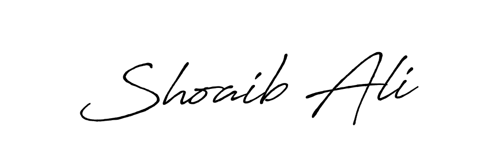 Create a beautiful signature design for name Shoaib Ali. With this signature (Antro_Vectra_Bolder) fonts, you can make a handwritten signature for free. Shoaib Ali signature style 7 images and pictures png